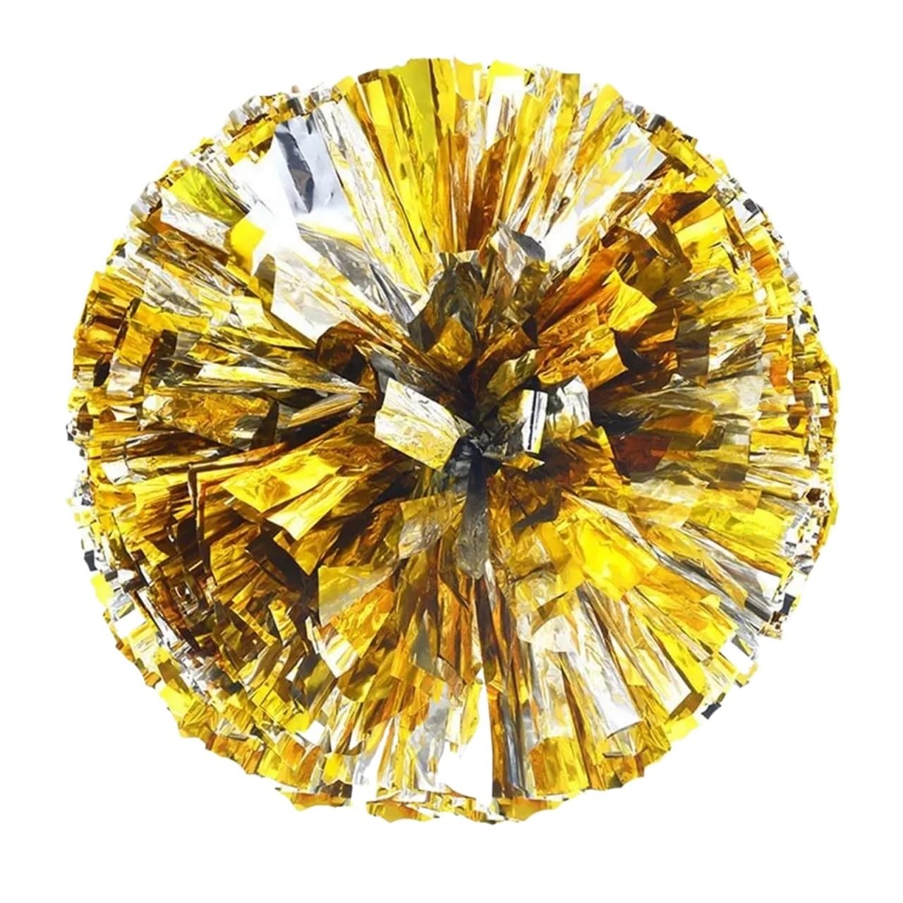 8 stücke 28 cm Cheerleading Pom Poms Jubeln Ball Sport Spiel Vocal Dance Party Konzert Dekorateur Requisiten Club Liefert für Anfeuern(Gold-Silver)