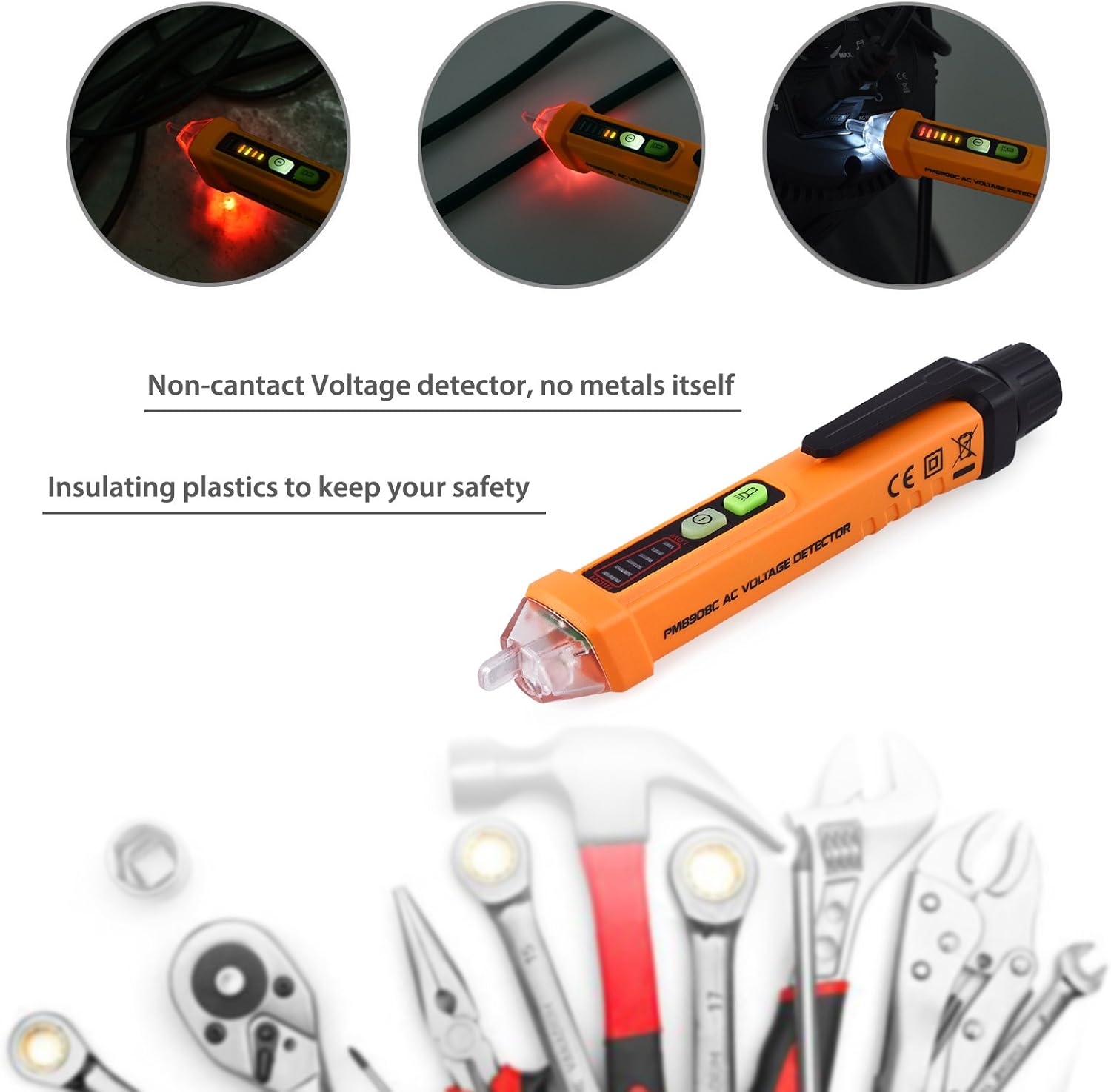 Amazon Crazy 🔥 Deals Non-Contact Voltage Tester 12-1000V Voltage Detector Test Pen Adjustable Sensitivity AC Voltage Meter with Live/Null Wire Distinguish LCD Display LED Flashlight