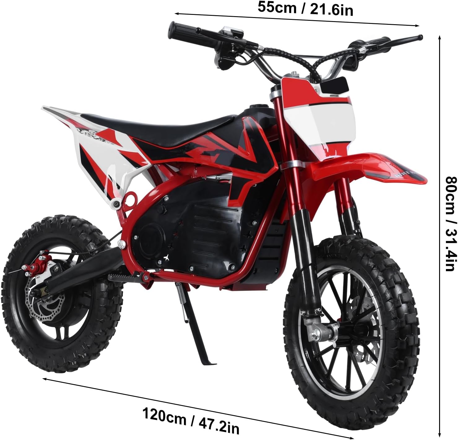 Kids Dirt Bike,Electric Motocross Dirt Bike with Speeds up to 15.5 MPH for Uphill and Off-Road Conditions,36V Electric Motorcycle Off-Road Mini Bike with Front & Rear Disc Brake,Support Up to 220 LBS