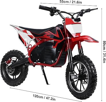 Kids Dirt Bike,Electric Motocross Dirt Bike with Speeds up to 15.5 MPH for Uphill and Off-Road Conditions,36V Electric Motorcycle Off-Road Mini Bike with Front & Rear Disc Brake,Support Up to 220 LBS
