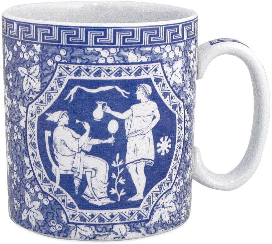 BALAJITRADE New Spode Blue Room Greek Mug 250m Printed Coffee and Tea Ceramic Mug- 320 ML Ceramic Coffee Mug 6888