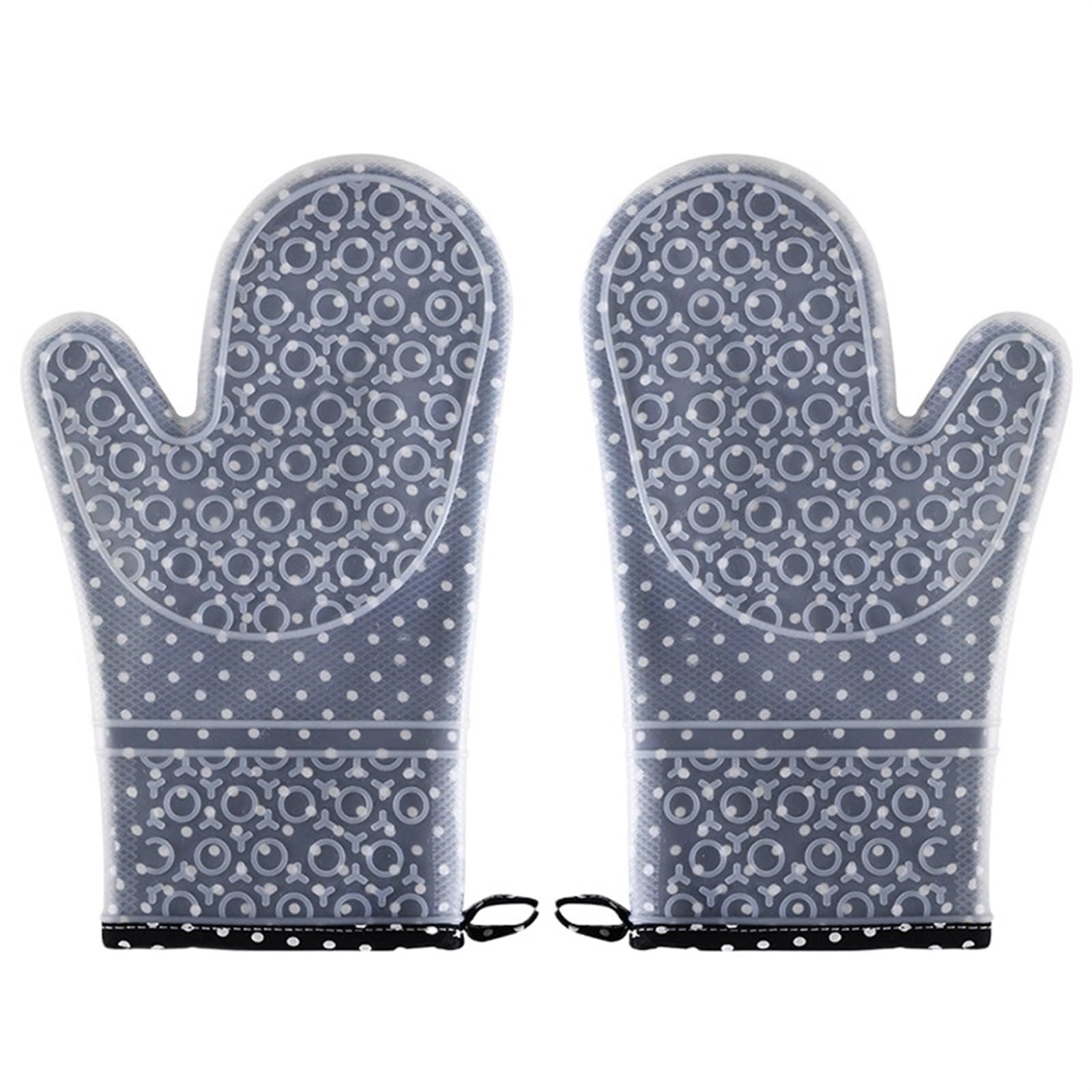 MRKU Guantes para Hornear, Guantes de Cocina para Horno, 1-2 Unidades, Doble Capa, Gruesos, de Silicona, Antideslizantes, para ollas.