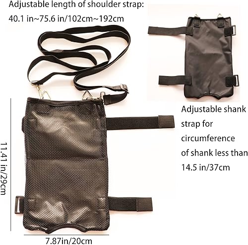 Miniatura 2 de Soporte para bolsa de orina de 67.6 fl oz, catéter de drenaje abdominal con correas para las piernas de hombro, ventana de inspección de malla