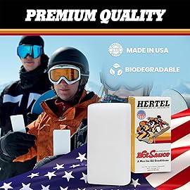 Hertel Super HotSauce All Temperature Ski and Snowboard Wax - Easy to Apply, Rub On or Iron On Hot Wax for Snowboards and Skis - Made in USA, All Weather Conditions (340 g)