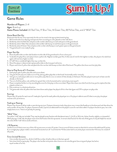 Miniatura 3 de Didax Recursos educativos Suma suma! Sumas de fracciones, decimales, enteros