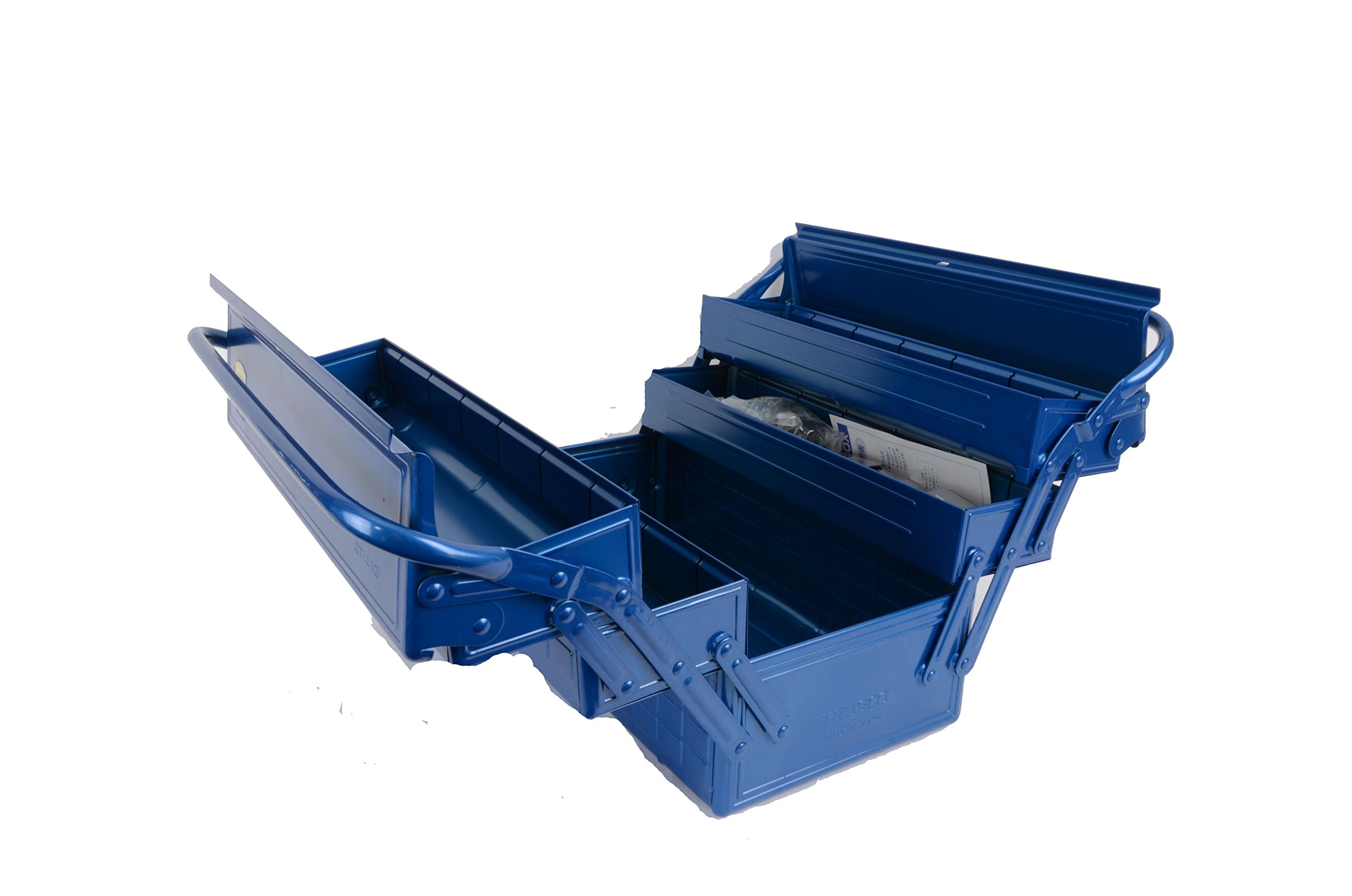 TRUSCO GT-410-B 3-Tier Tool Box, 16.2 x 8.7 x 13.4 inches (412 x