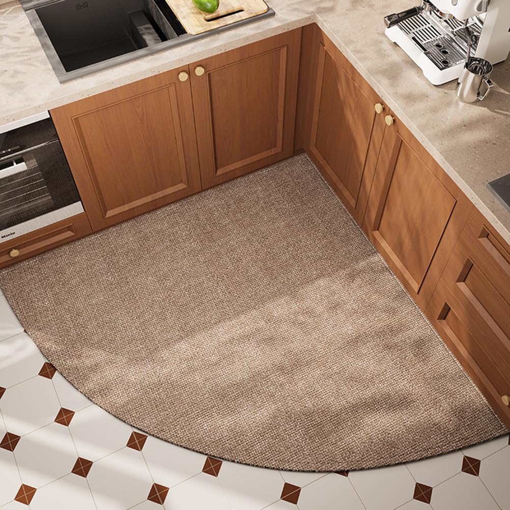 Dreieck Eck Teppich Küchenteppiche Waschbar Rutschschutz Küchenmatte für Boden Super absorbierend Bereich Teppich Imitation Bettwäsche geflochten Teppich,A,120 * 120cm