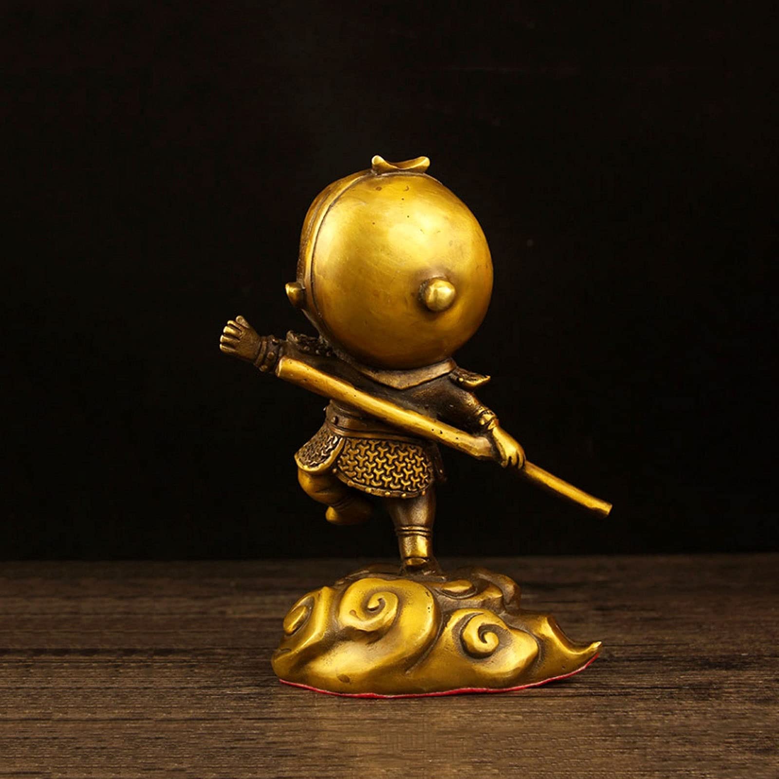 Sun Wukong Statue Decoration Miedź Walka Buddha Kreatywny Dekoracje Ozdoby Ozdoby Salon Pulpit Rzemiosło Monkey King Rzeźba Materiał Office Dekoracja Urodziny Prezent Desktop Akcesoria Figurki Figurka