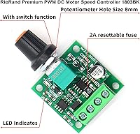 Vista 3 de RioRand Bajo voltaje DC 1.8v 3v 5v 6v 12v 15V controlador de velocidad del motor 2A PWM 2PCS