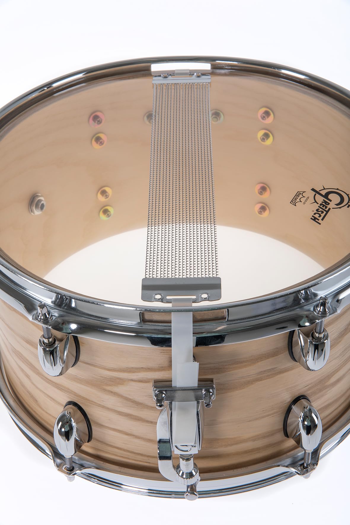 Gretsch Snare Drum Full Range Ash - 13" x 7" - 10-lagiger Esche Kessel - 30° Kesselgratung - Satin Natural Finish - Stahlspannreifen - S1-0713-ASHSN