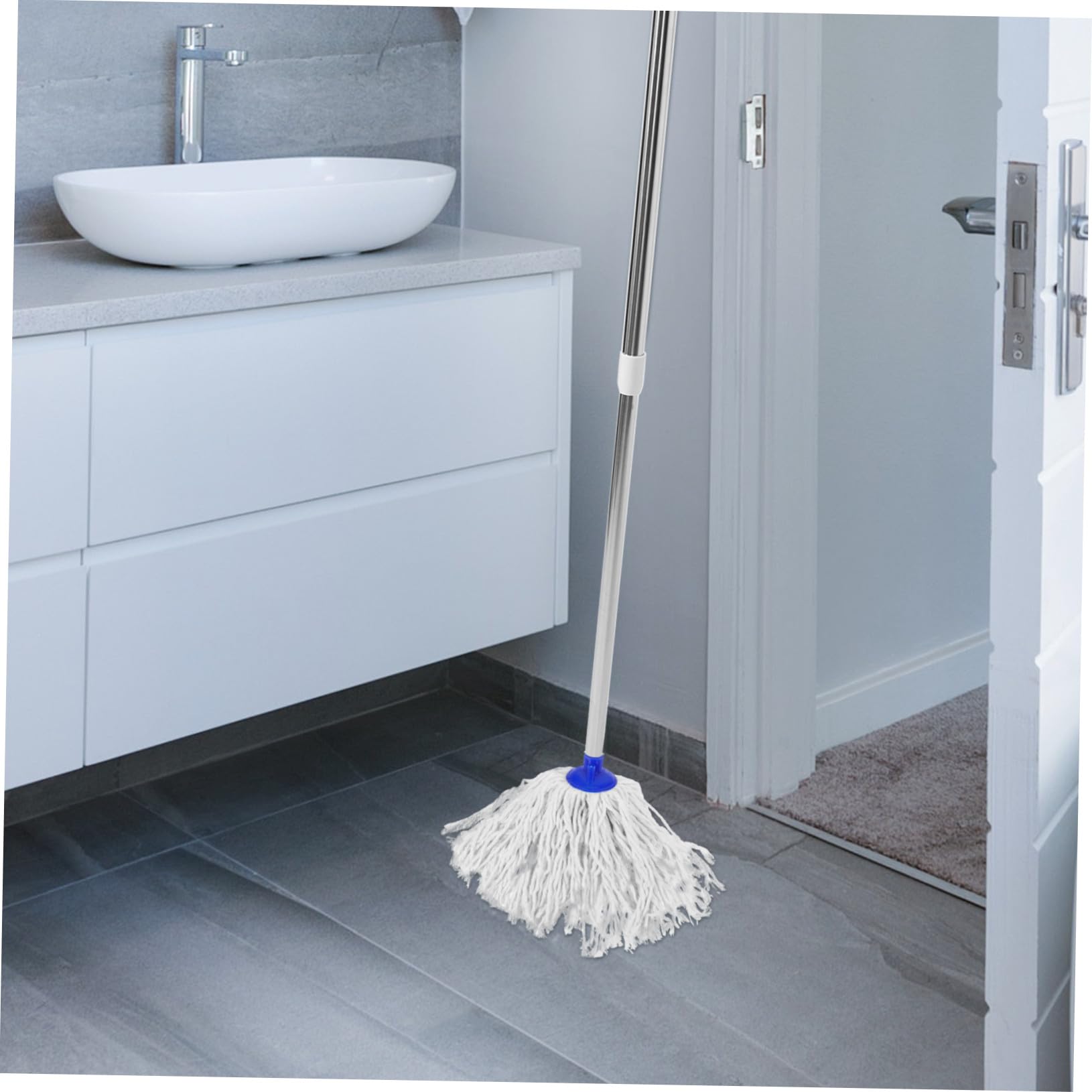 Cabezal de Fregona Práctico 3 Piezas Recambio de Trapeador de Algodón Absorbente Rápido para Limpieza del Hogar Suelos Madera Cerámica Linóleo