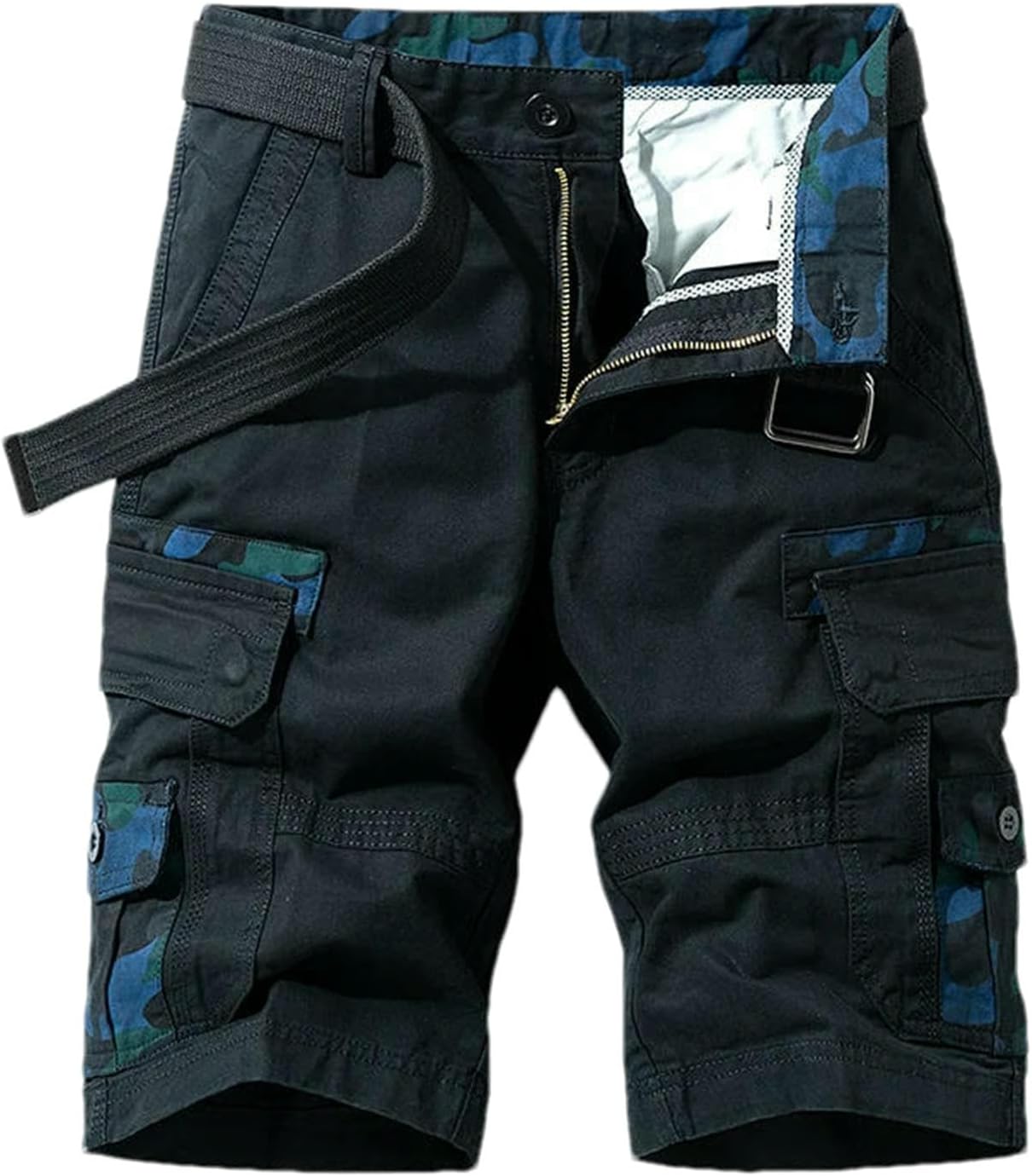 Summer Men Cargo Camouflage Shorts Mens Cotton Beach Multi Pocket Shorts Man Spring Casual Joggers Shorts Male