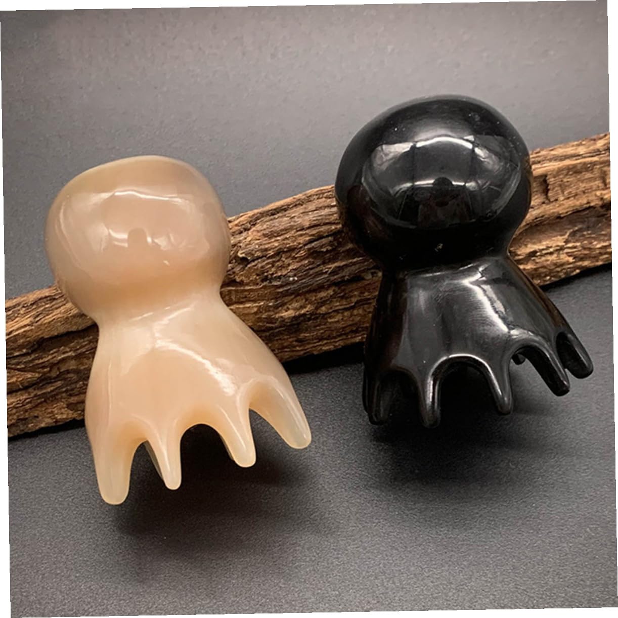 COLLBATH 2 Peines De Cuerno Hechos A Mano Para Limpiar El Cuero Cabelludo Herramienta De Masaje Para La Salud Del Cabello Y El Cuero Cabelludo.