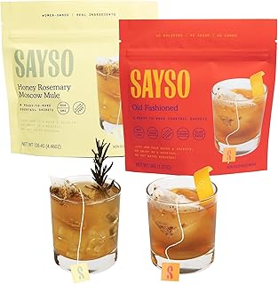SAYSO Honey Rosemary Moscow Mule & Old Fashioned - Instant Cocktail or M...