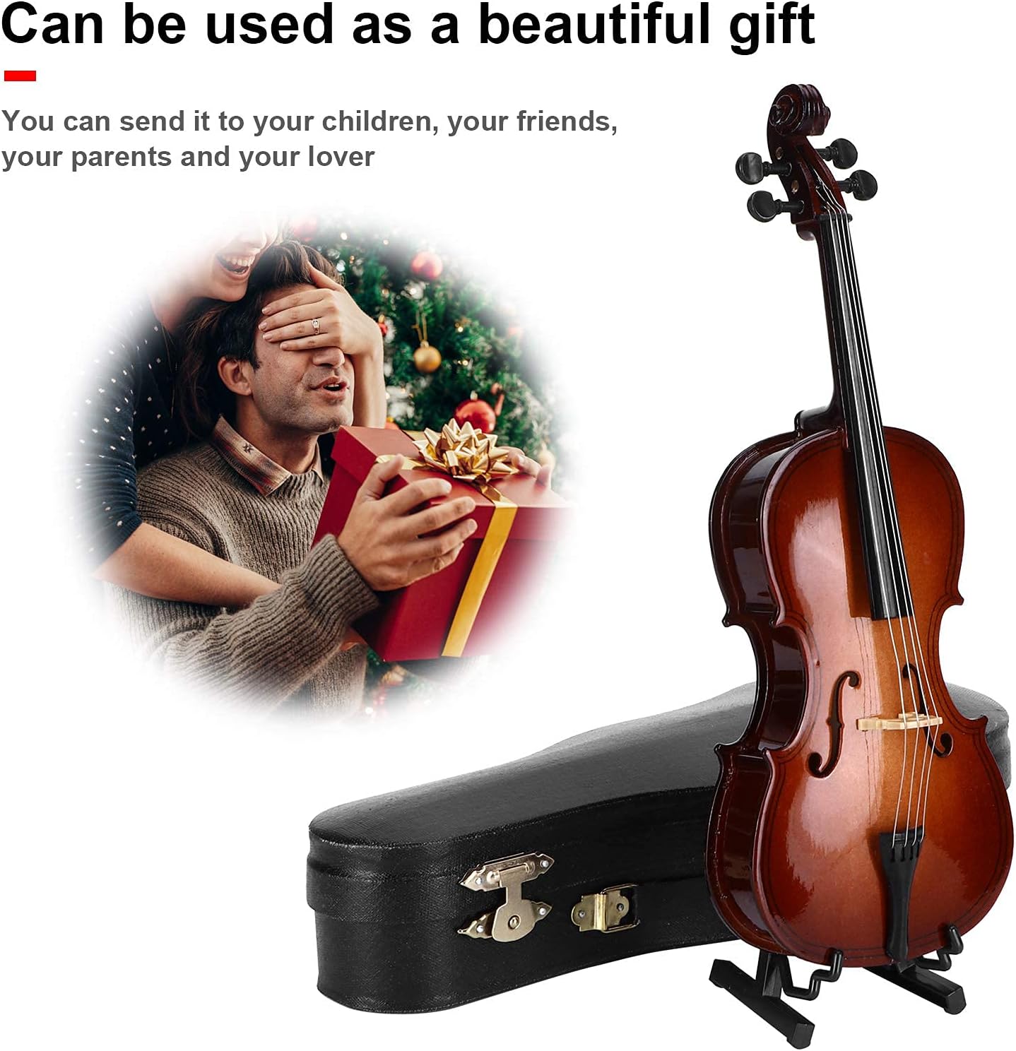 Cello, Miniature Wooden Cello Model Tiny Violin Mini Violin Clear And Distinct Exquisite for Your Children, Friends, Parents And Lover