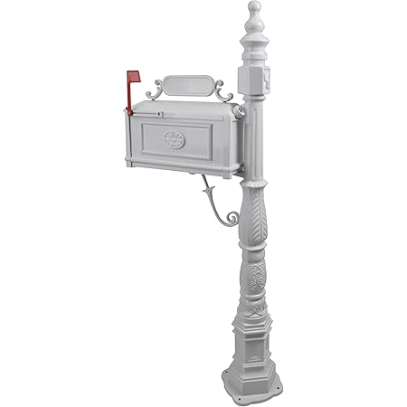 Curbside Mail Manager Locking Security Mailbox - Large Cast Aluminum, Post Mount, Black, Rustproof