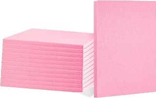 Frienda 12 Pack Pink XPS Foam Boards 12x12x1/2 Inch - Durable Sheets for DIY Crafts, Sculptures, Floral Art & Modeling
