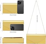 Larcenciel Clutch Purse for Women, Leather Evening Bag with Chain Strap, Elegant Envelope Party Bags Ladies Handbags