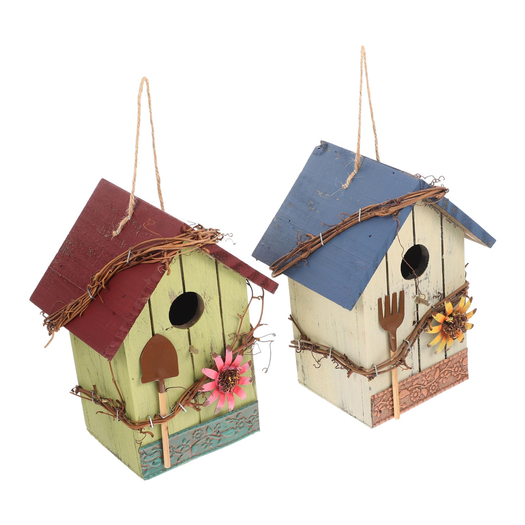 Nichoir bois pour oiseaux HEMOTON protégeant les petits oiseaux des intempéries dans le jardin