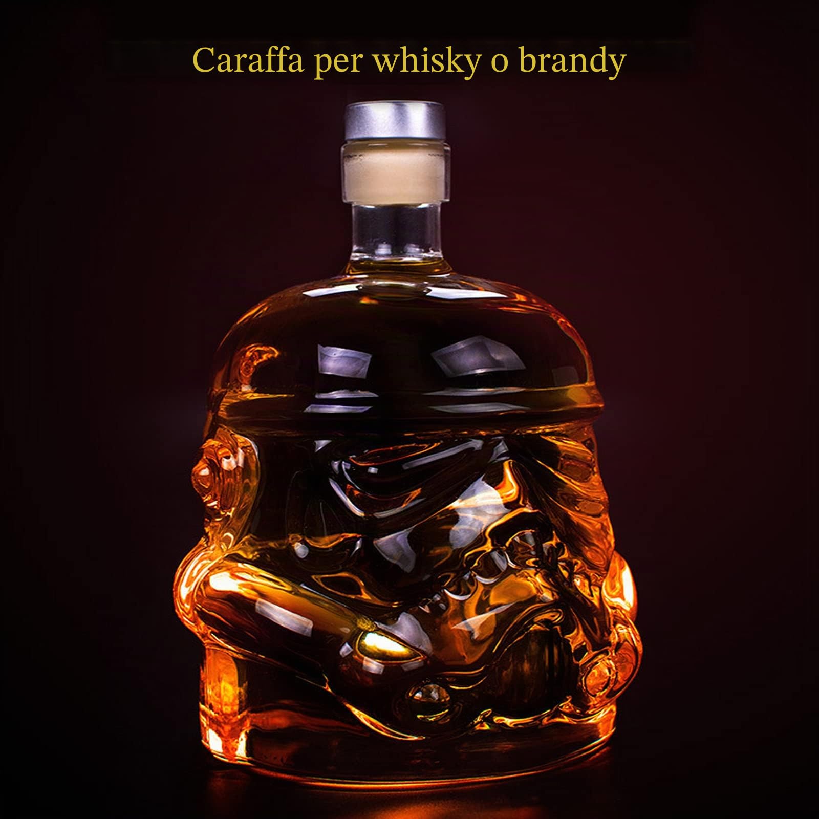 Caraffa da whisky, bicchiere da whisky, caraffa da whisky, per vino, liquore, scotch, bourbon, brandy, 750 ml