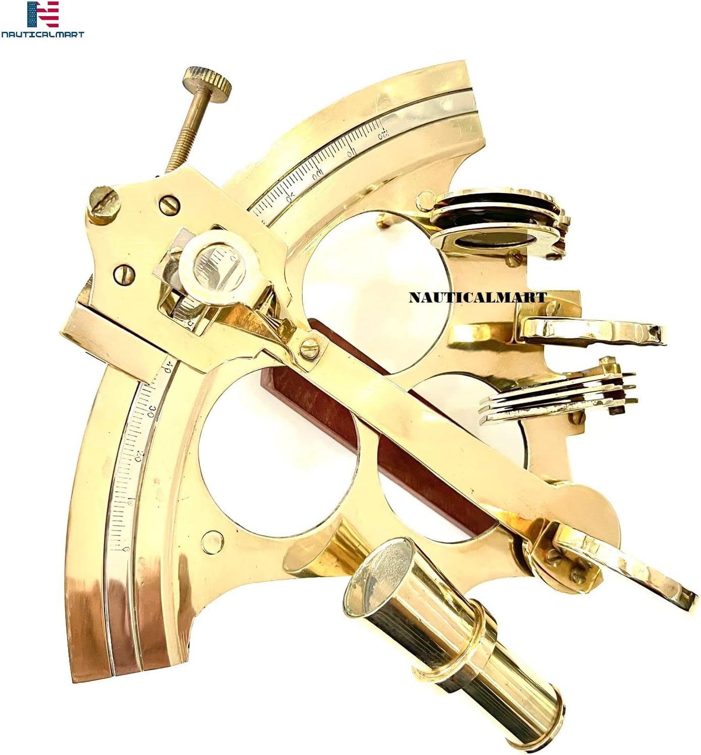 Captain's Brass Sextant 8 Inch by Nauticalmart