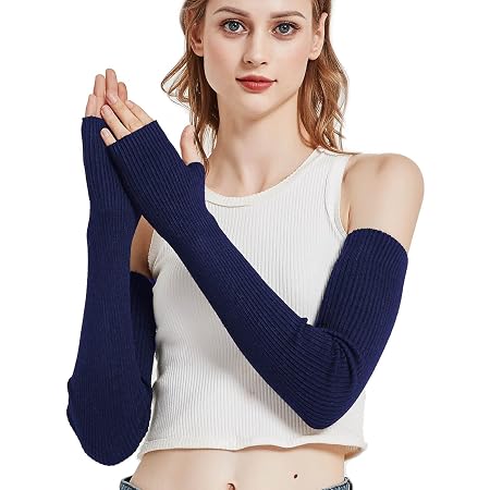 NOVAWO Wool Blend Warm Arm Warmers Long 