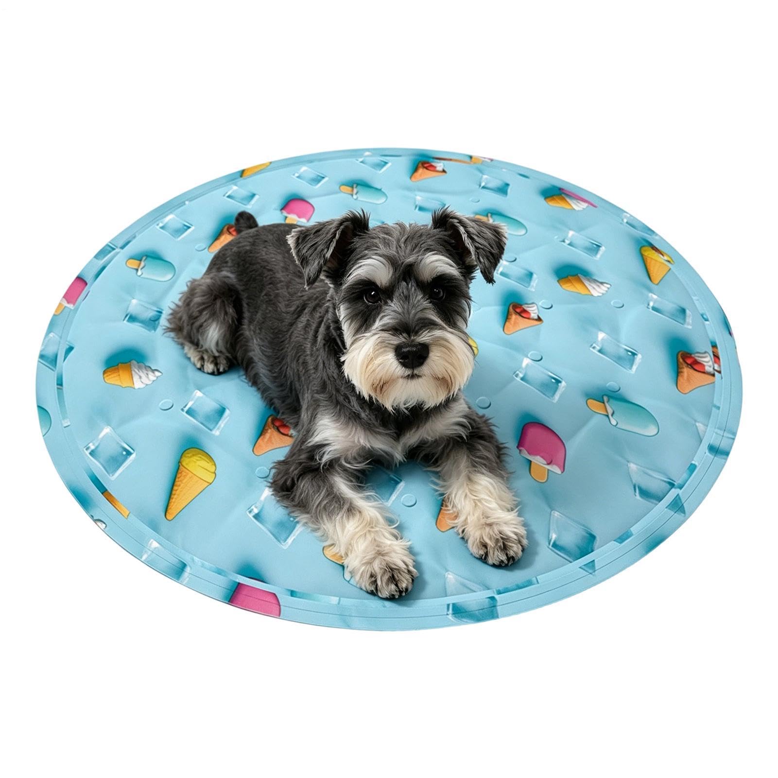 Tapis rafraîchissant pour chiens En PVC pliable rond de 50 centimètres | Tapis Rafraîchissants En Gel Pour Animaux chien, , chiot, canapé, lit, sol, caisse, siège de voiture,