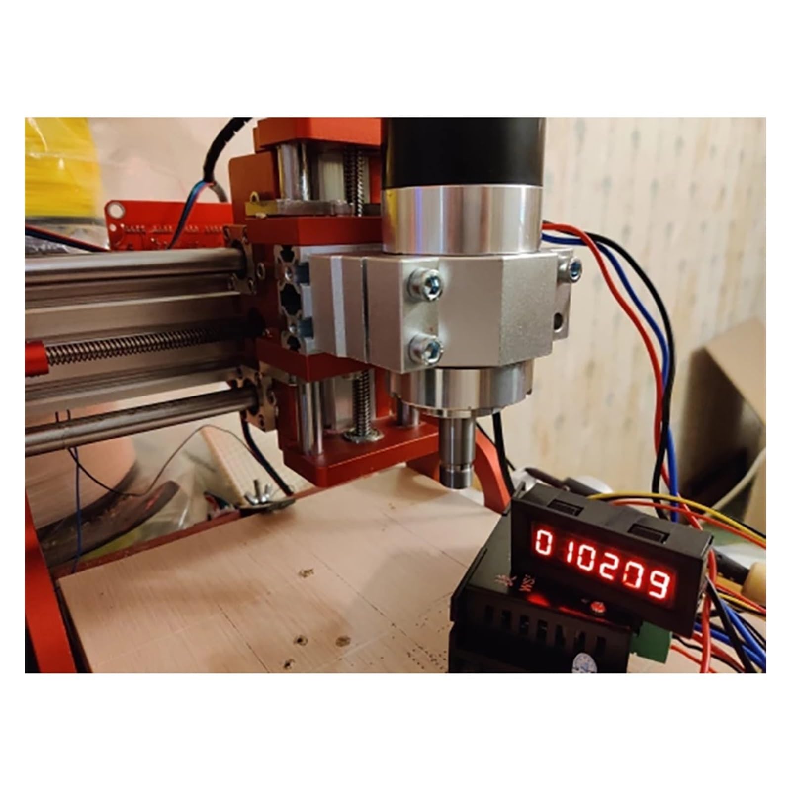 ER11/ER16 Collet 55mm PCB 500W Chłodzony Powietrzem Bezszczotkowy Silnik Wrzecionowy Grawerka 48V 12000R Sterownik Zasilacza + Zacisk Cicha, Wydajna I Stabilna Praca(ER16,500WBrushles Spindle)