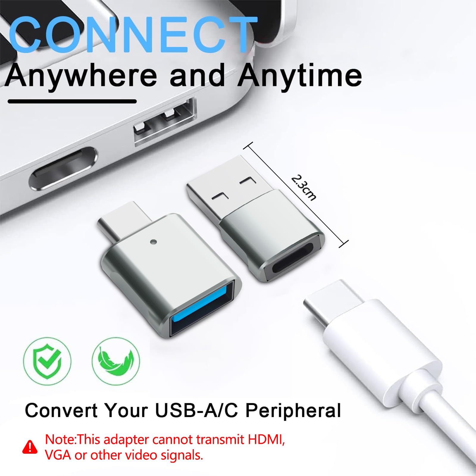 Oliveria Adapter USB A na USB C, do iPhone'a 15, MacBook Pro 2022/2021/2020