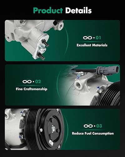 Miniatura 567 de SCITOO CO 10739C - Compresor de CA compatible con Honda Element 2.4L 2003 2004 2005 2006 2007 2008 2009 2010 2011