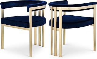 Meridian Furniture Marcello Navy Velvet Dining Chair (Set of 2)
