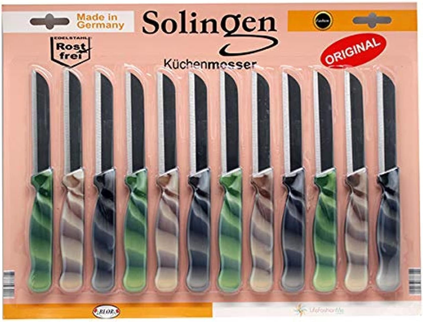 Solingen Marble Handle Knife -12 Pieces