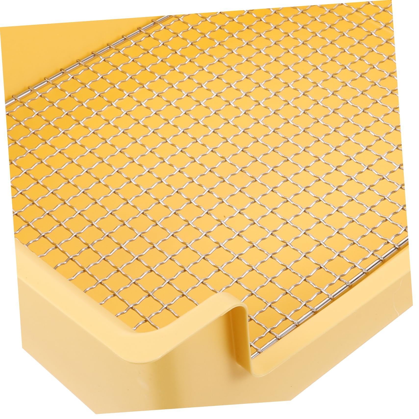 Toilette per Coniglio Grande, Lettiera Rettangolare Gialla | Plastica e Metallo, Portatile Mini, Spazio Ampio, per Cavie e Piccoli Conigli
