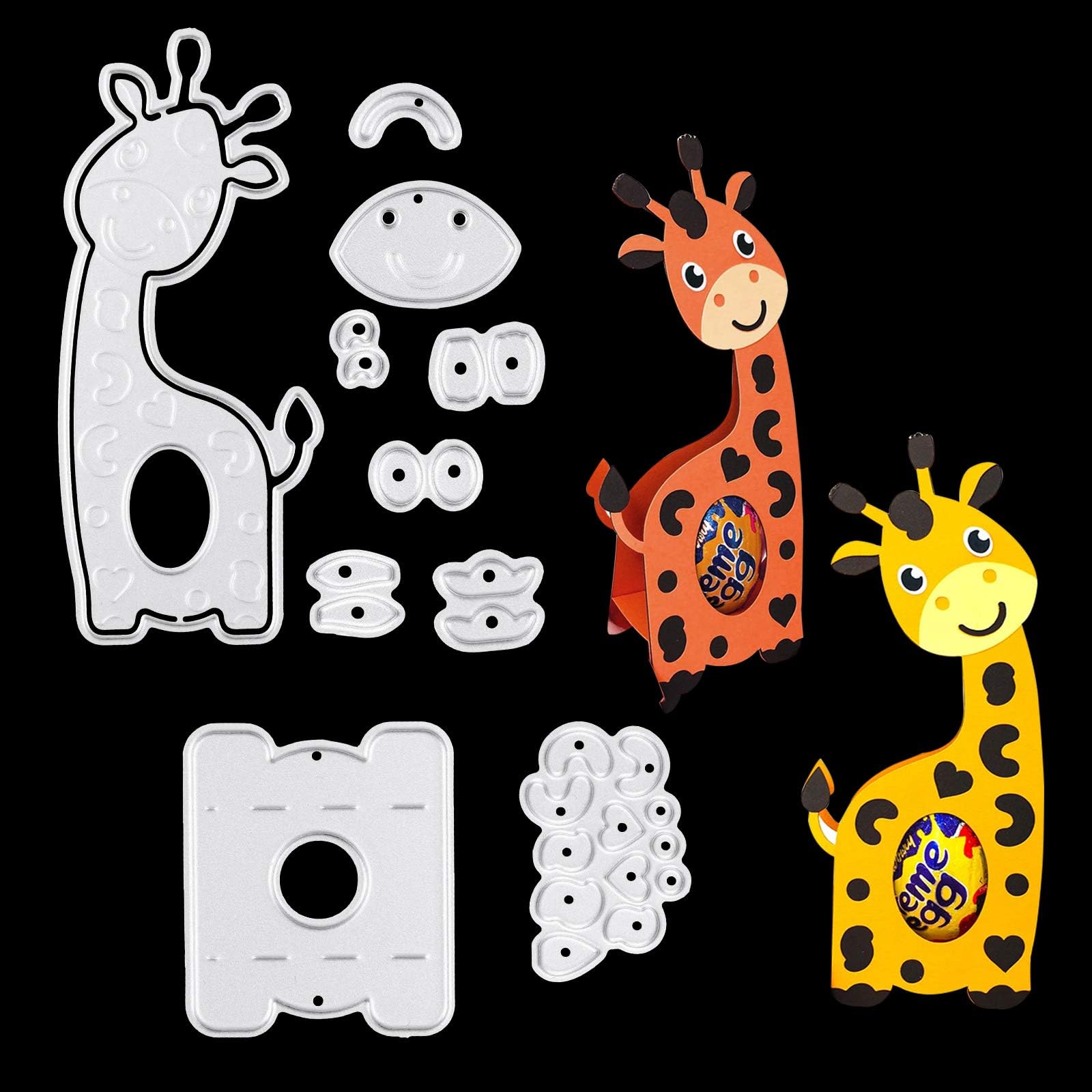OOTSR Giraffe Cutting Dies, Easter DIY Craft Carbon Steel Embossing Template, Embossing Tool for Album Paper Card Making Scrapbooking DIY Etched Dies Craft (Giraffe)