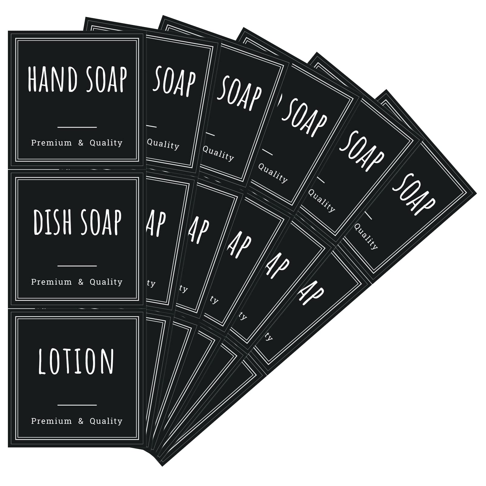 Snapklik.com : Kitchen Organization Labels, 18pcs Black Removable ...