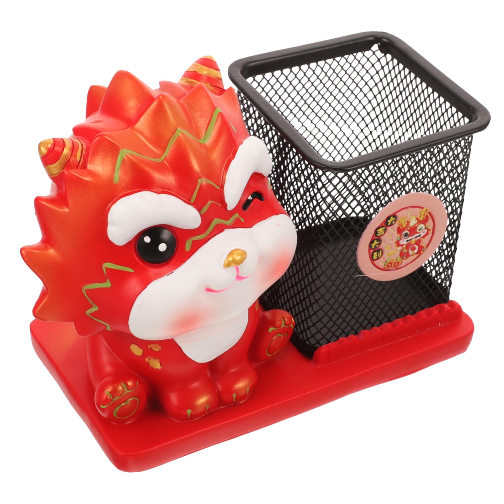 Organiseur de Bureau Porte-crayons Stylos Pot à Crayons Dragon Zodiaque Boîte de Rangement pour Stylos Bureau
