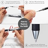 Pentel Refill Ink - For EnerGel PRO Permanent Gel Pen, (0.7mm) Medium Line, Red Ink - LRP7-B – view 9