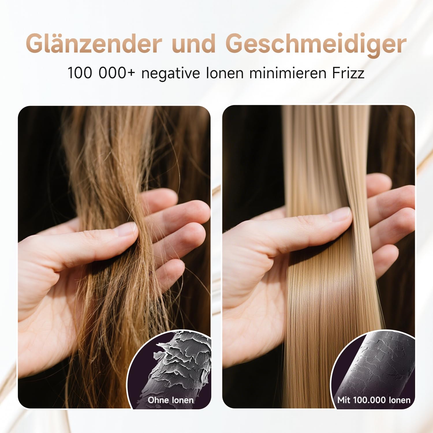 2-in-1-Glättbürste, FLYZEMAA 30s Schneller Keramikerwärmung Schichtete, Verbrühungsschutz Glättungsbürste für Alle Haartypen der Haarglätter bürste, 7 Temperatureinstellungen, LCD-Display, Schwarz