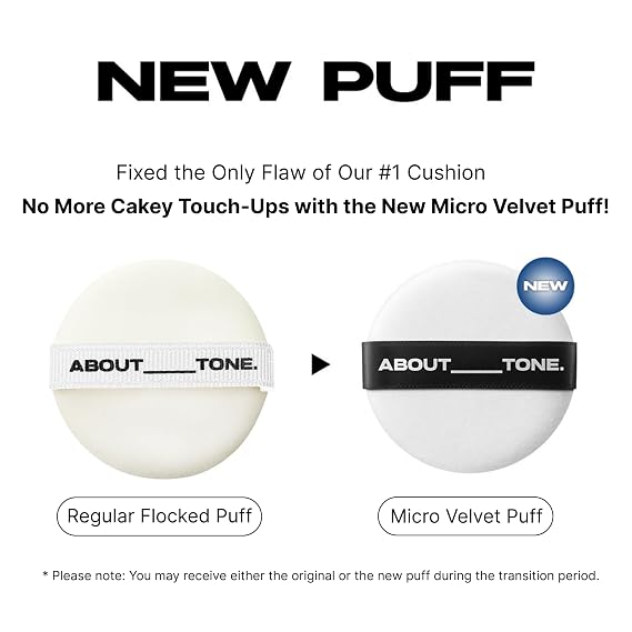 ABOUT TONE Powder Pact - Pressed Powder Compact with Mirror and Puff Makeup Fixing Setting Natural Blur Semi-Matte Finish Transparent Face Tone-Up Oil & Sebum Control Vegan (SEBUM CUT POWDER PACT)