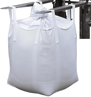 HWRHGE 2-Pack FIBC Bulk Bags 2200 lbs Capacity 35x35x43" Woven Polypropylene Ton Bags with Hooks