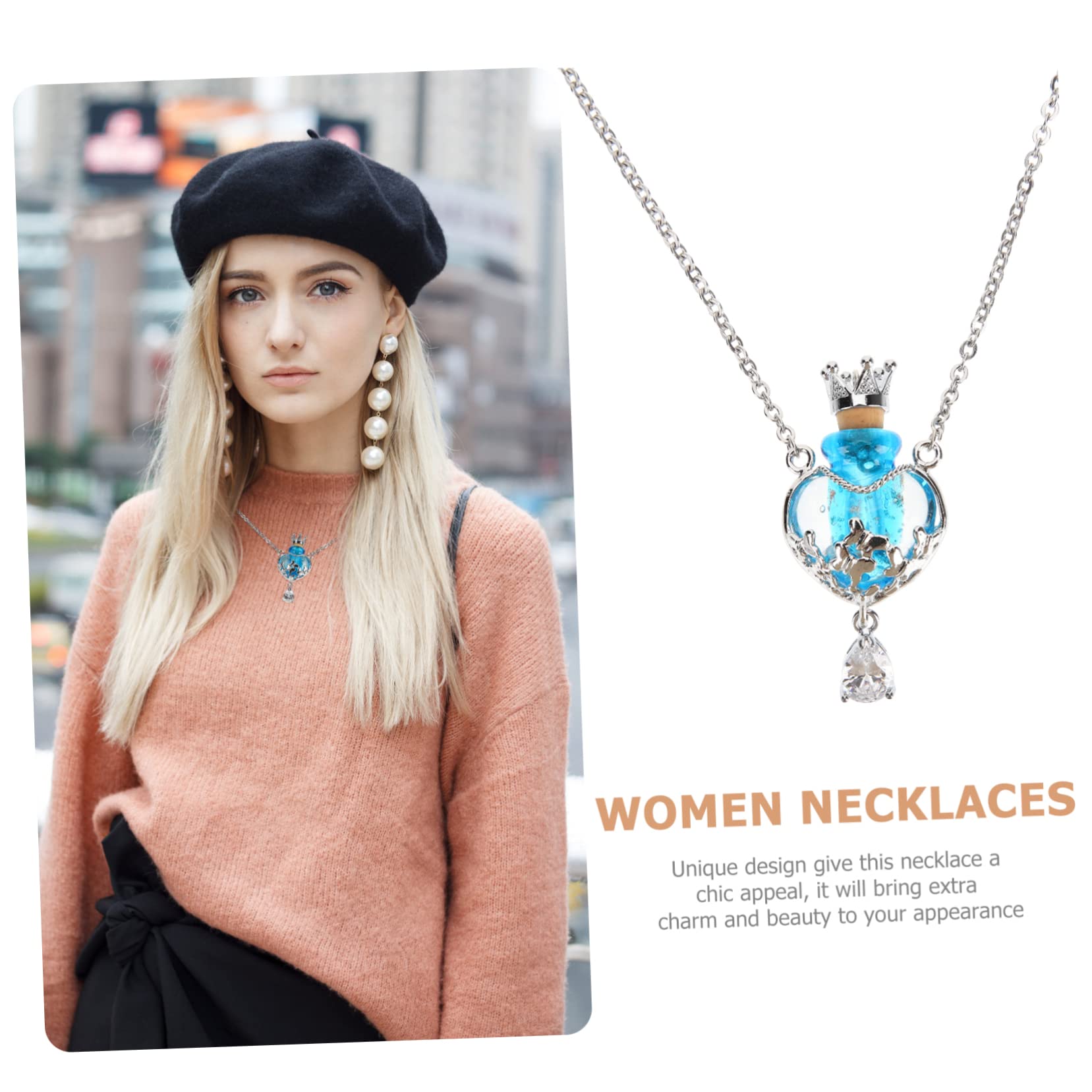 SOIMISS 5piezas Collar Difusor De Fragancia De Perfume Forma De Corazón Diseño De y Joyas Para San Valentín y Ocasiones Especiales
