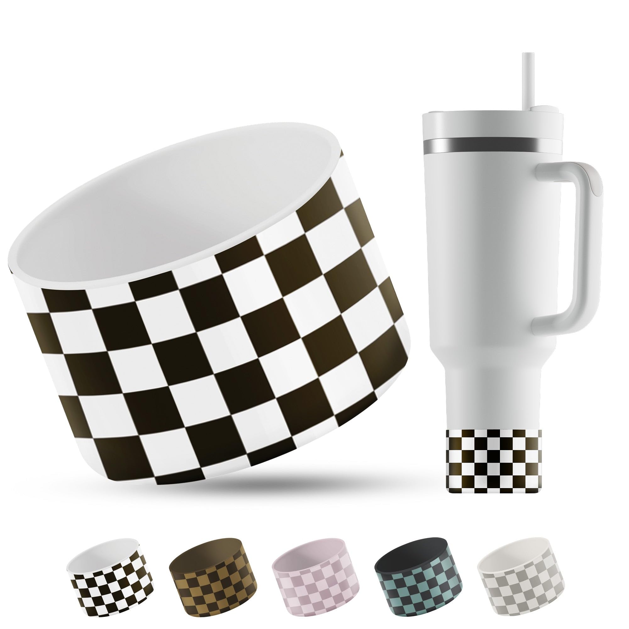 REUZBL Silicone Bottle Boot Sleeve for Stanley Tumblers 20-40oz, Hydro Flask Tumblers, Simple Modern Tumblers, Iron Flask Tumbler, Similar Tumblers,