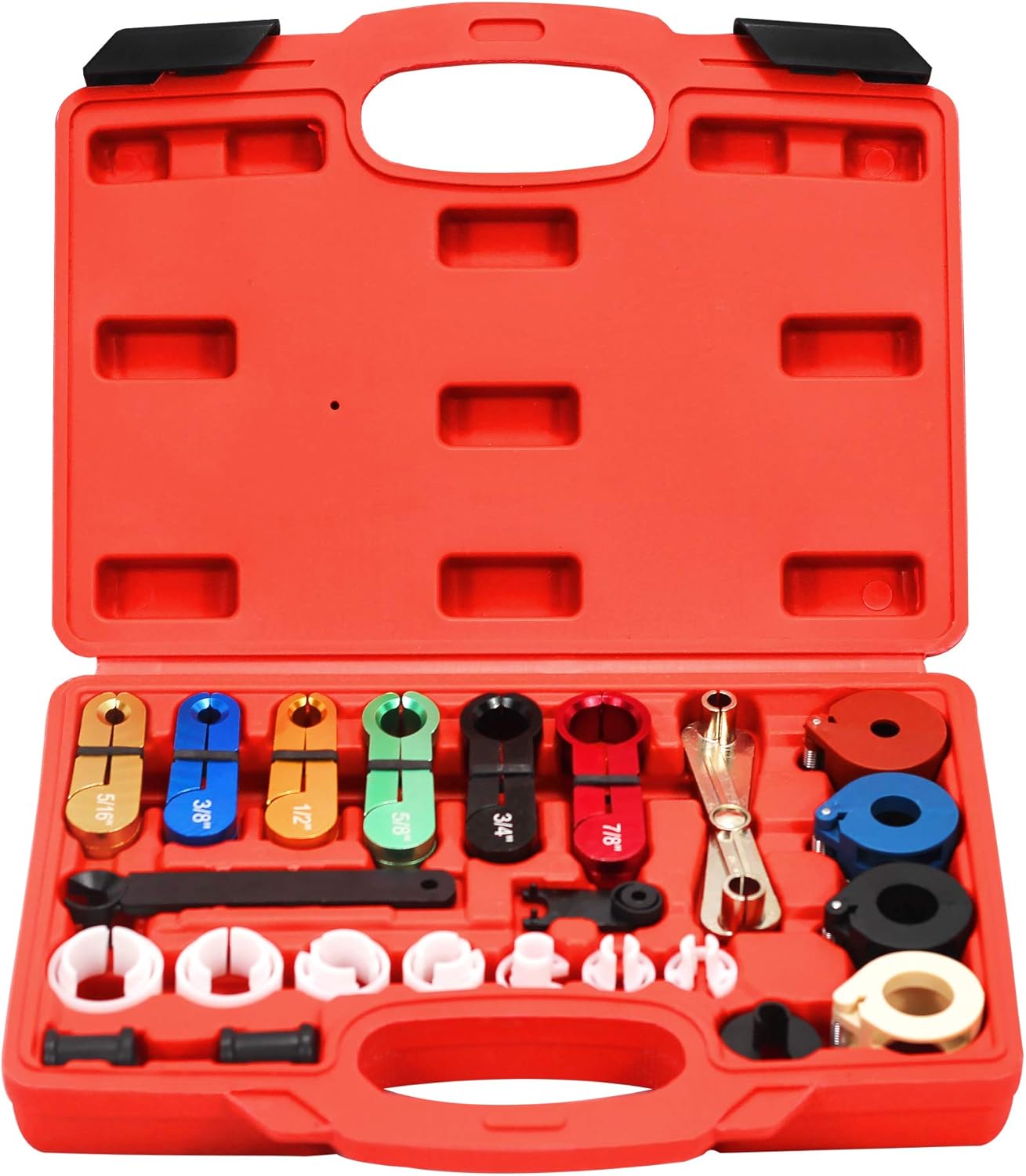 AutoWanderer Tool 22PCS Master Quick Disconnect Tool Kit for Automotive AC Fuel Line Disconnect Tool and Transmission Oil Cooler Line Red : Automotive