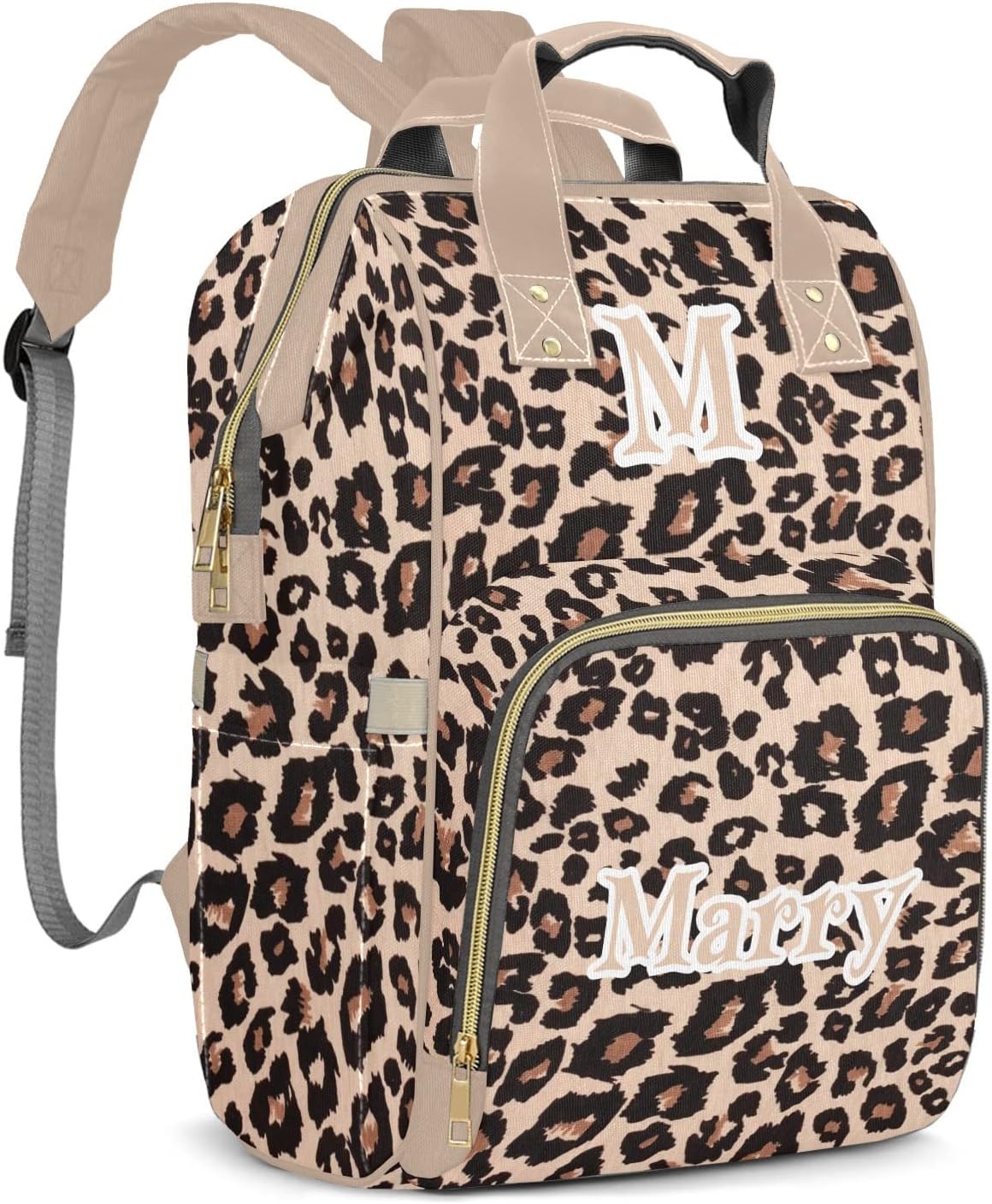 Diaper Bag Personalized Baby Diaper Bag Backpack with Name, Custom Diaper Bags for Baby Girl Boy, Large Capacity, Waterproof, Stylish, Multifunction, Adjustable Shoulder Straps