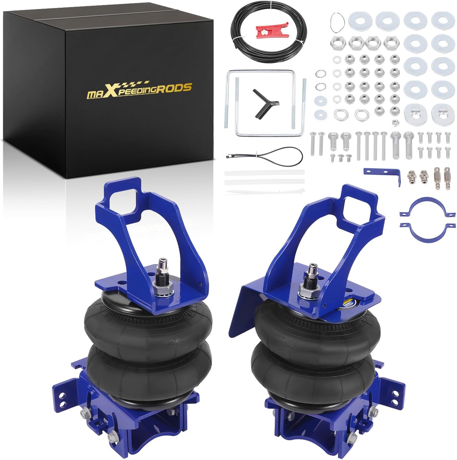 maXpeedingrods 5000 lbs Rear Air Suspension Bags Kit for F-250 F-350 2WD 4WD 1999-2004 2008-2010 Air Helper Spring Kit