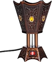Vista 1 de Quemador de incienso árabe, quemador de incienso eléctrico, estilo de Oriente Medio, vintage, de mesa, incensario eléctrico Bakhoor, soporte