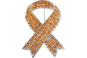 Sparkling Stop Gun Violence Crystal Ribbon Brooch Pin: A Symbol of Hope Against Tragedy
