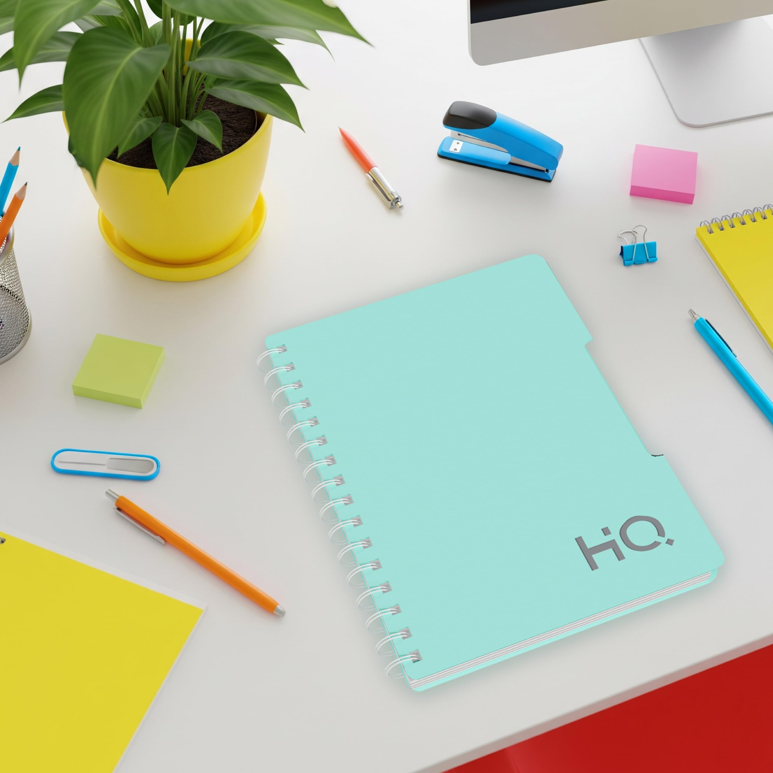 Navneet Youva Hq Notizbuch, mit PP-Einband, für Büro und persönlichen Gebrauch, Spiralbindung, einreihig, A5-Größe, 14,8 x 21 cm, 160 Seiten, 1 Stück, Mintgrün