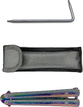 Practice Tool with Cool Color Design, Sturdy and Durable Practice Butterfly Trainer knife for Beginner