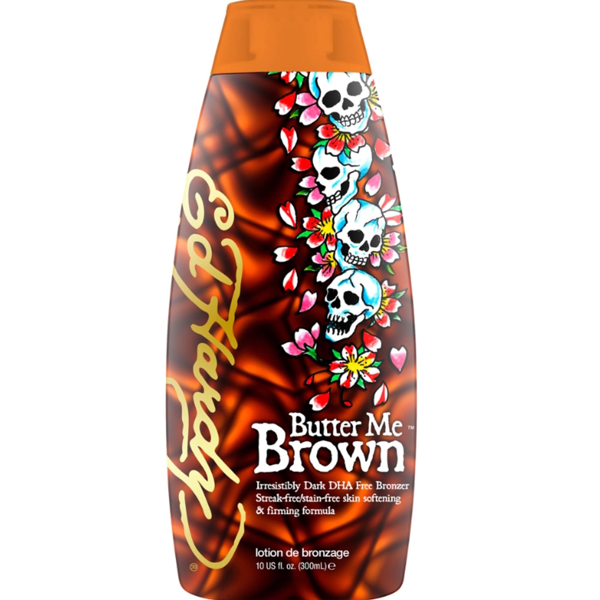 Ed Hardy Butter Me Brown Dark DHA Free Bronzer Streak Free Sunbed formula 300ml